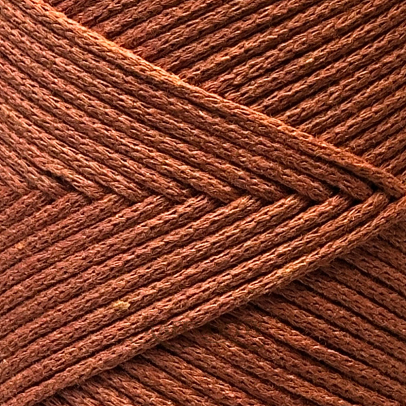 Brick cotton cord Raffia™ Kyiv for macrame and knitting, 2 mm