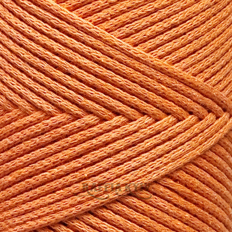 Морковь хлопковый шнур Raffia™ Kyiv для макраме и вязания, 2 мм