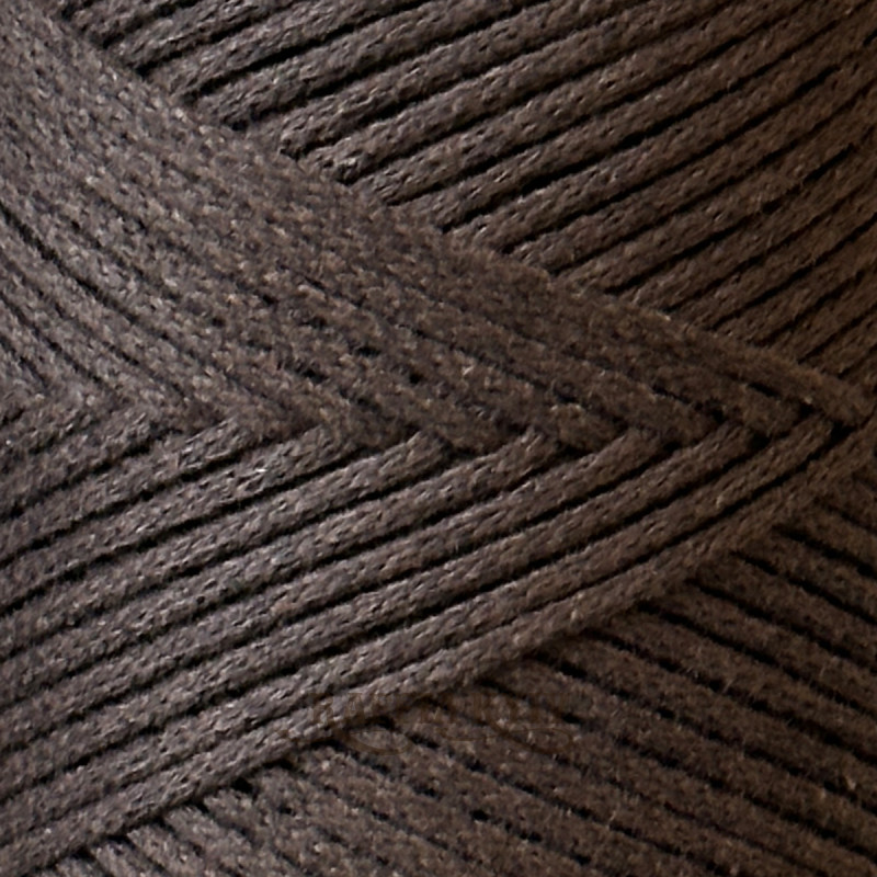 Шоколад бавовняний шнур Raffia™ Kyiv для макраме та в'язання, 2 мм