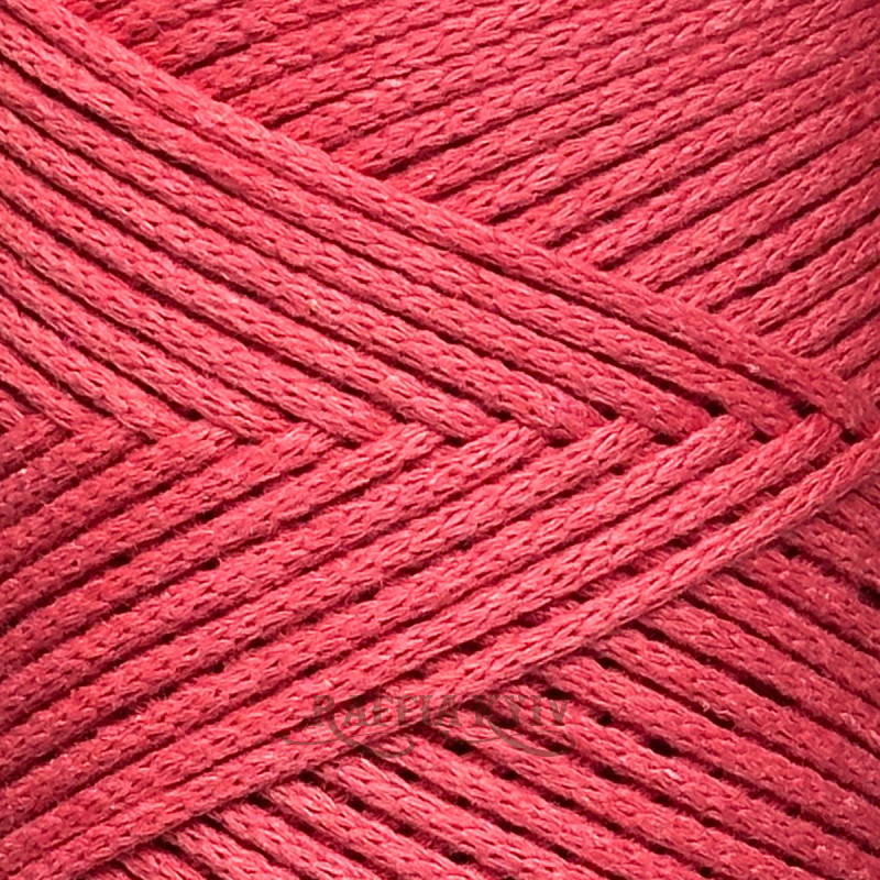 Coral cotton cord Raffia™ Kyiv for macrame and knitting, 2 mm