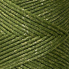 Папороть бавовняний шнур з люрексом, 2 мм