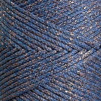 Джинс бавовняний шнур з мідним люрексом, 2 мм