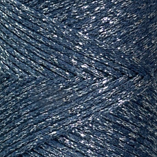 Джинс бавовняний шнур зі срібним люрексом, 2 мм