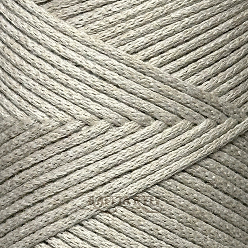 Светлый тауп хлопковый шнур Raffia™ Kyiv для макраме и вязания, 2 мм