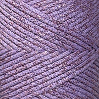 Mauve cotton cord with lurex, 2 mm