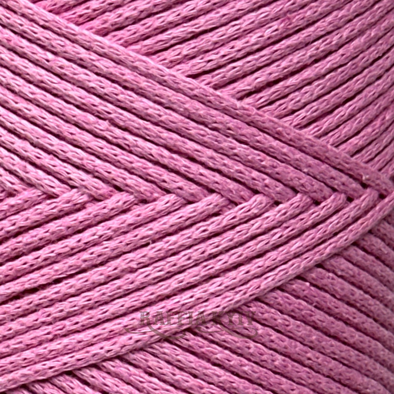 Рожевий бавовняний шнур Raffia™ Kyiv для макраме та в'язання, 2 мм