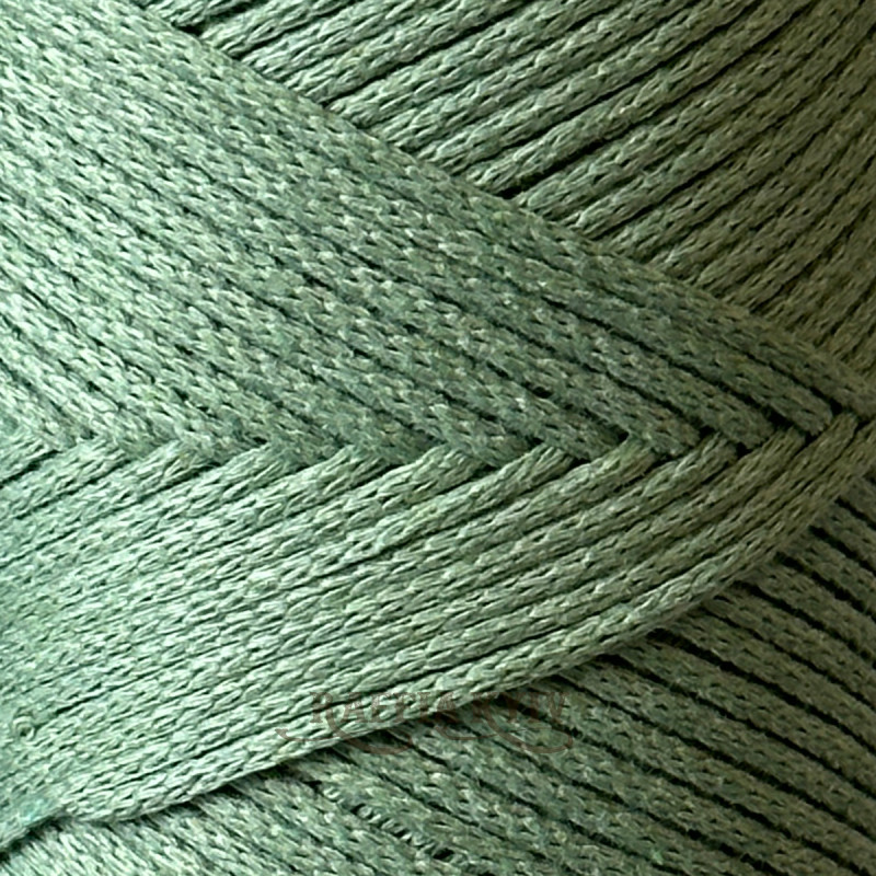 Sage cotton cord Raffia™ Kyiv for macrame and knitting, 2 mm