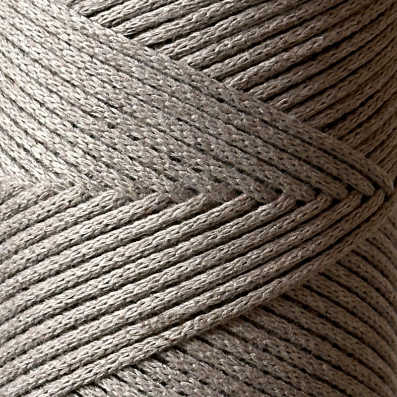 Тауп хлопковый шнур Raffia™ Kyiv для макраме и вязания, 2 мм