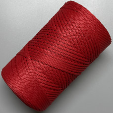 3 мм софт червоний плаский поліефірний шнур
