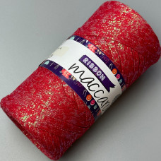 Raspberries Ribbon cotton cord with lurex, 105 m