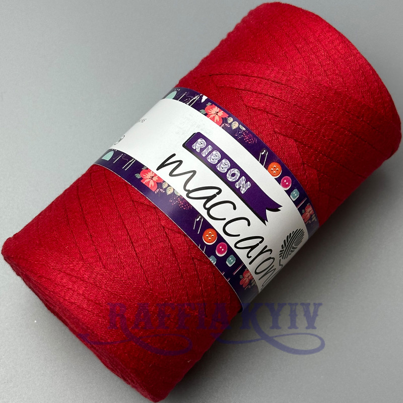 Red ribbon cotton cord, 140 m
