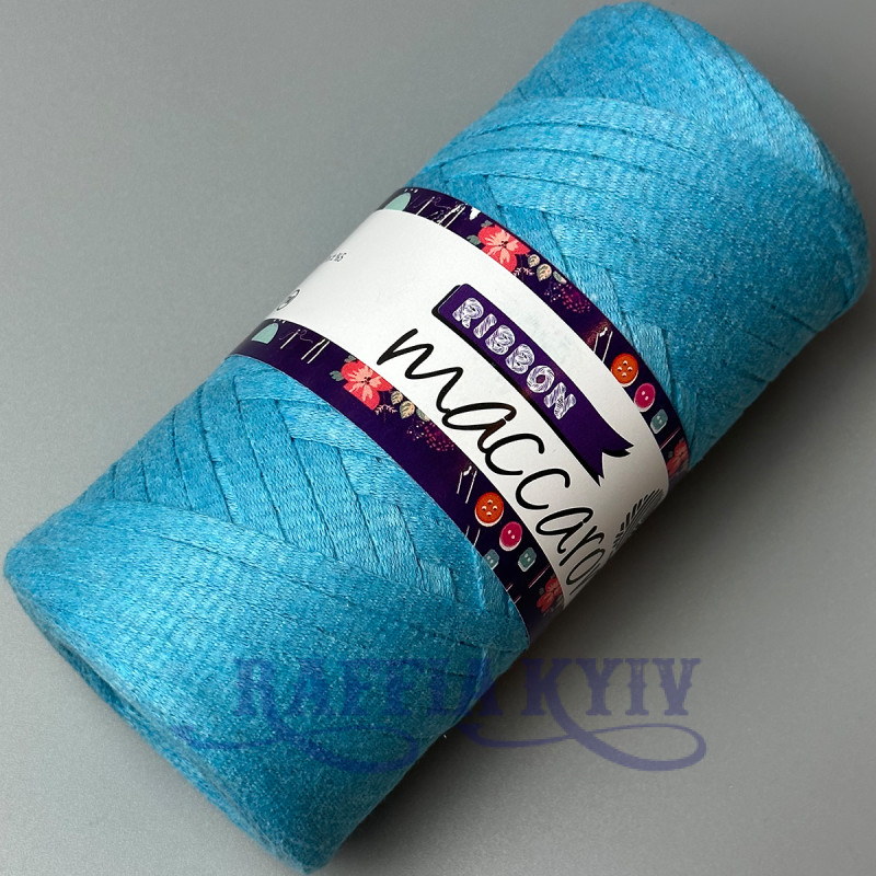 Azure ribbon cotton cord, 140 m