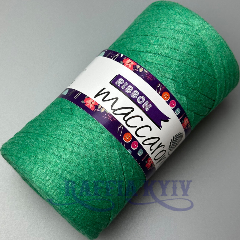 Green ribbon cotton cord, 140 m