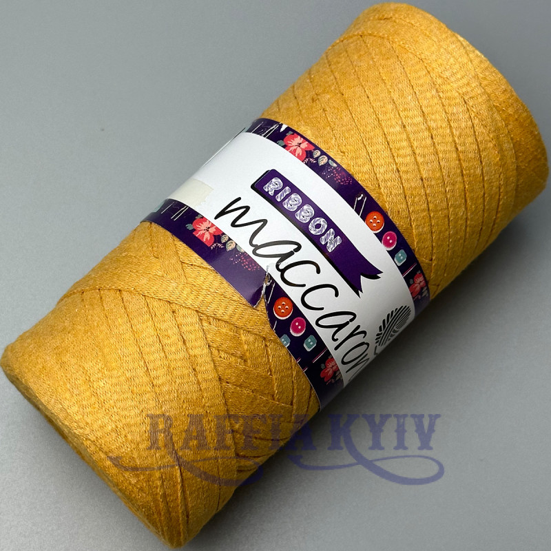 Yellow ribbon cotton cord, 140 m