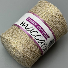 Ivory Shiny Cotton cord with lurex, 230 m