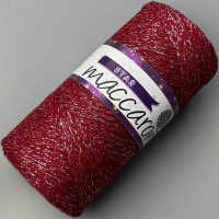 Бордо хлопковый шнур Star с люрексом, 105 м