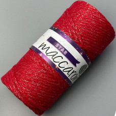 Red Star cotton cord with lurex, 105 m