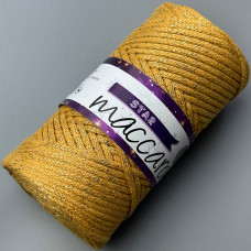 Mustard Star cotton cord with lurex, 105 m