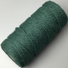 Emerald cotton twisted round cord, 4 mm