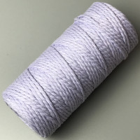 Lavender cotton twisted round cord, 4 mm