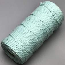 Light turquoise cotton twisted round cord, 4 mm