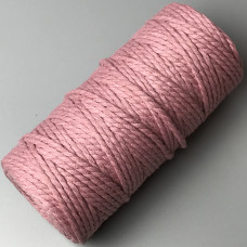 Purple cotton twisted round cord, 4 mm