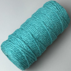 Turquoise cotton twisted round cord, 4 mm