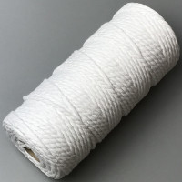 White snow cotton twisted round cord, 4 mm