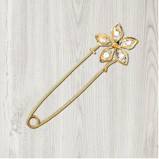 Pin with crystals "Flower"