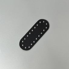 Чорне овальне шкіряне денце, 11×4 см