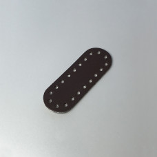 Chocolate leather oval bottom, 11×4 cm