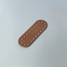 Ginger matt leather oval bottom, 11×4 cm