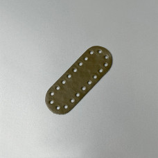 Olive leather oval bottom, 11×4 cm