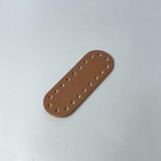 Tobacco leather oval bottom, 11×4 cm