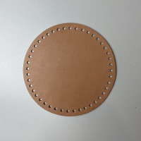 Ginger matt leather round bottom, ø 16 cm