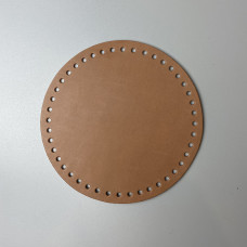 Ginger matt leather round bottom, ø 16 cm