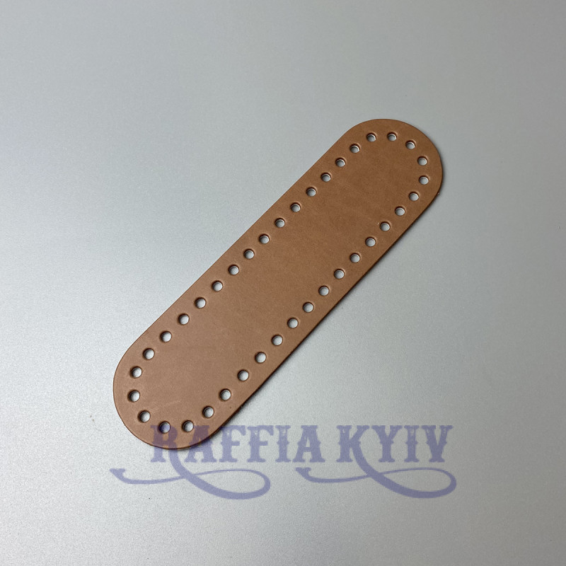 Ginger matt leather oval bottom, 18×5 cm