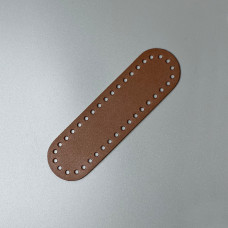 Tobacco leather oval bottom, 18×5 cm