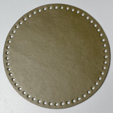 Olive leather round bottom, ø 20 cm