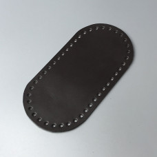 Chocolate leather oval bottom, 20×10 cm