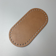 Ginger matt leather oval bottom, 20×10 cm