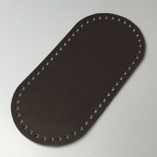 Chocolate leather oval bottom, 25×12 cm