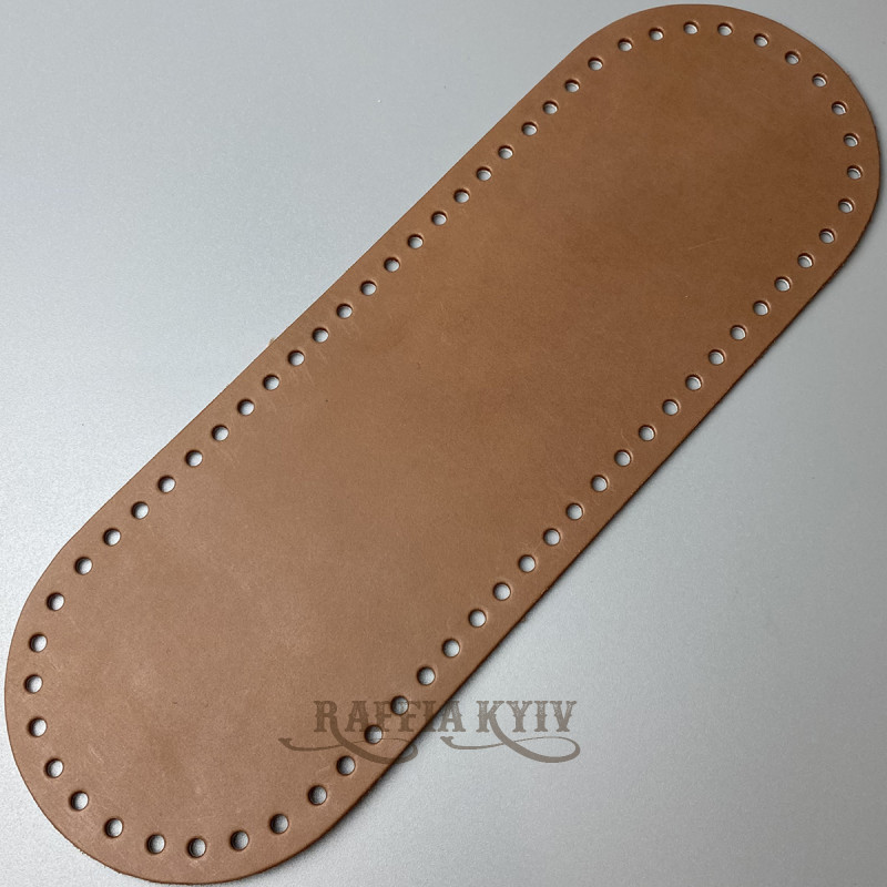 Ginger matt leather oval bottom, 30×10 cm