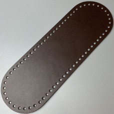 Chocolate leather oval bottom, 30×10 cm