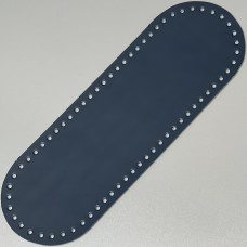 Jeans leather oval bottom, 30×10 cm