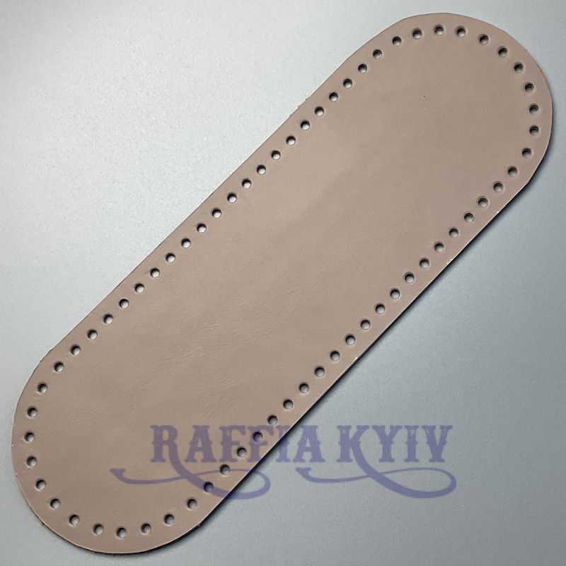 Latte leather oval bottom, 30×10 cm