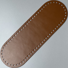 Tobacco leather oval bottom, 30×10 cm