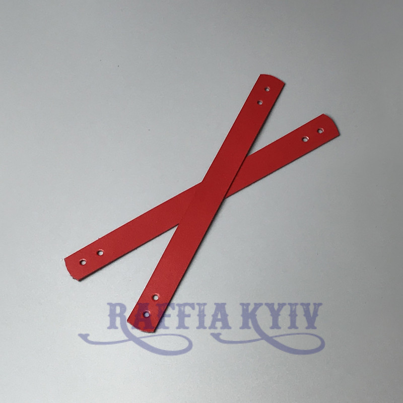 Красные кожаные ручки для корзины, 17×1,5 см