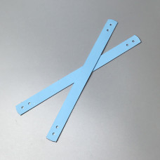 Блакитні шкіряні ручки для кошику, 20×1,5 см