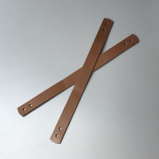 Ginger matt leather basket handles, 20×1.5 cm
